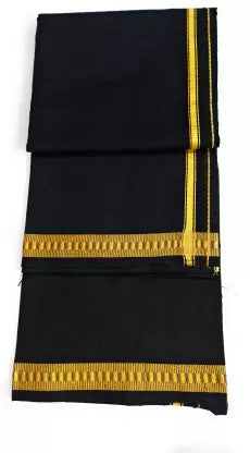 Woven Black Lungi two strap